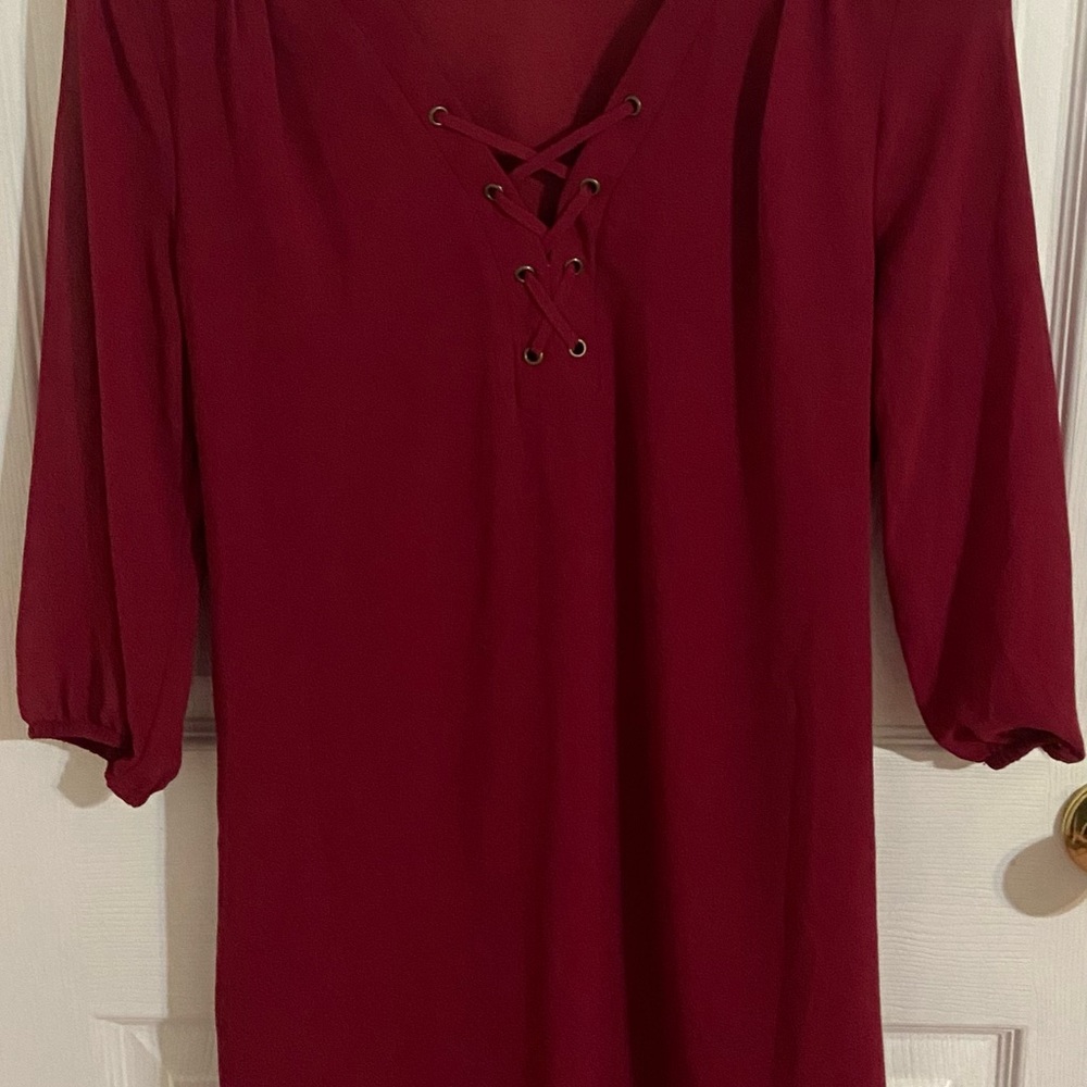 Top long dress new -Red
